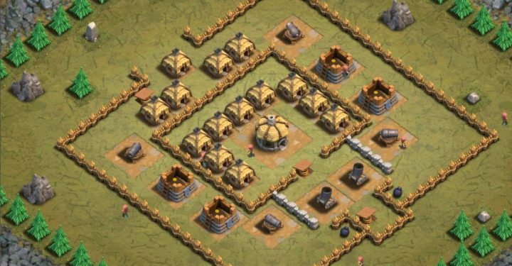 Cara Membuat Base CoC TH 4 Pertahanan Terkuat