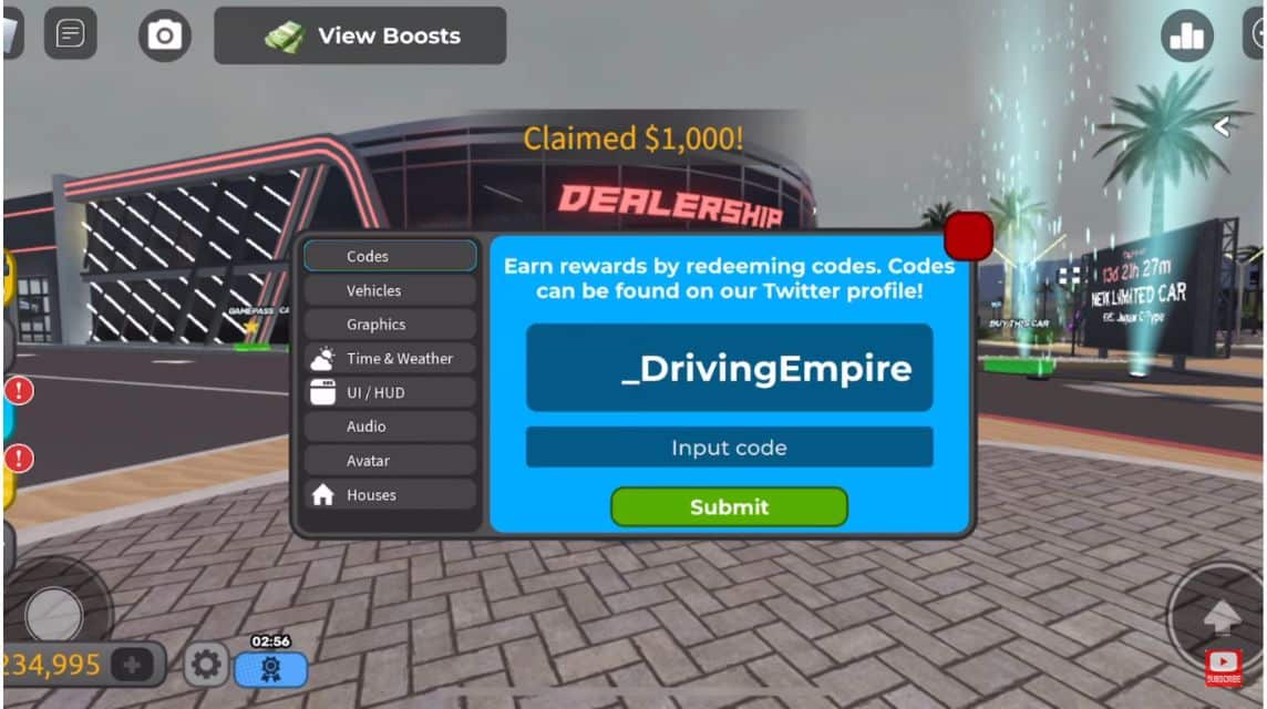 kode driving empire