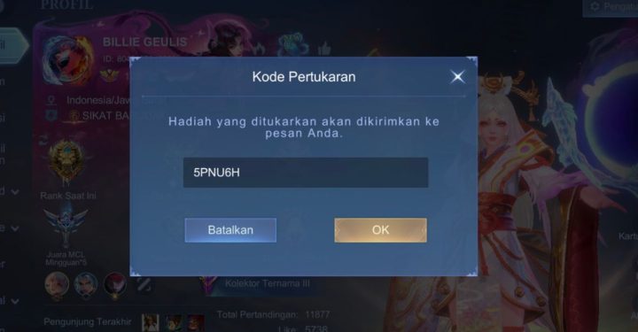 Mobile Legends Redeem Code 7 October 2024