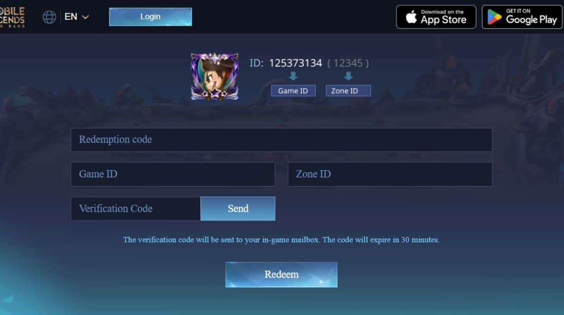 kode redeem mobile legends