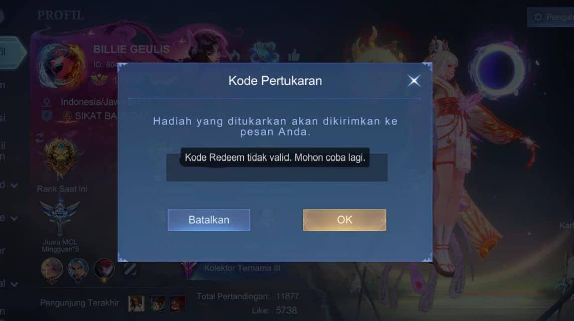 gagal redeem ml