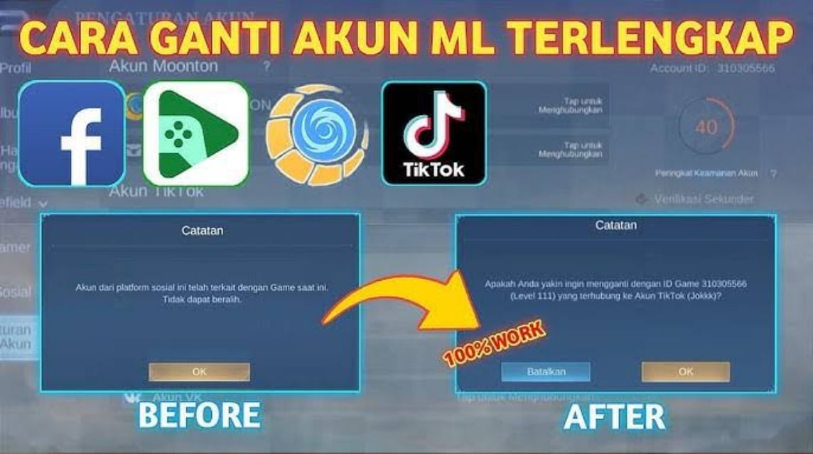 how to change ml account