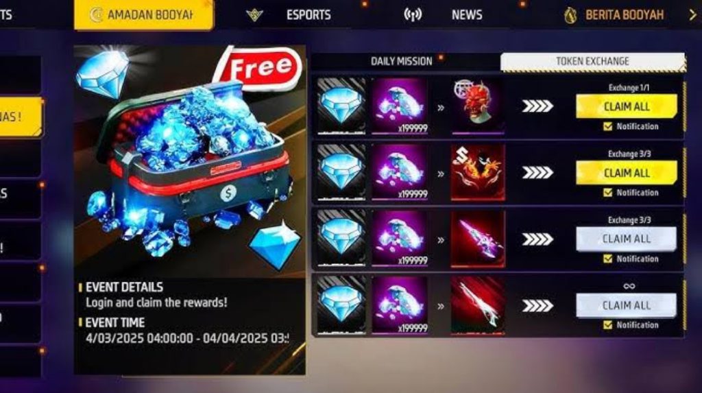 FF Reward Terbaru: Cara Klaim Hadiah Free Fire Resmi & Aman