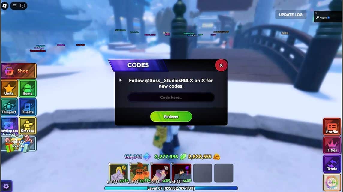 Last Stand Anime Code