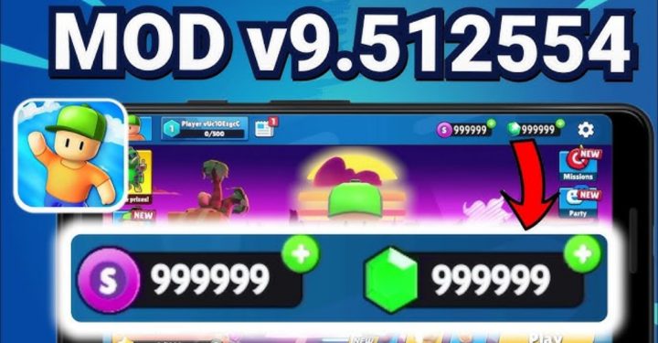 Stumble Guys Mod herunterladen: Unbegrenzt Edelsteine, Skins und Emotes
