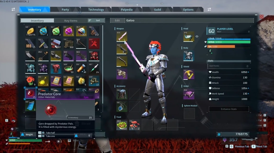 Predator Core Item Recipe