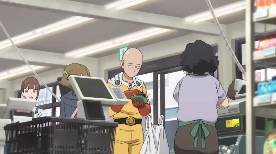 One Punch Man main character - Shopping hobby