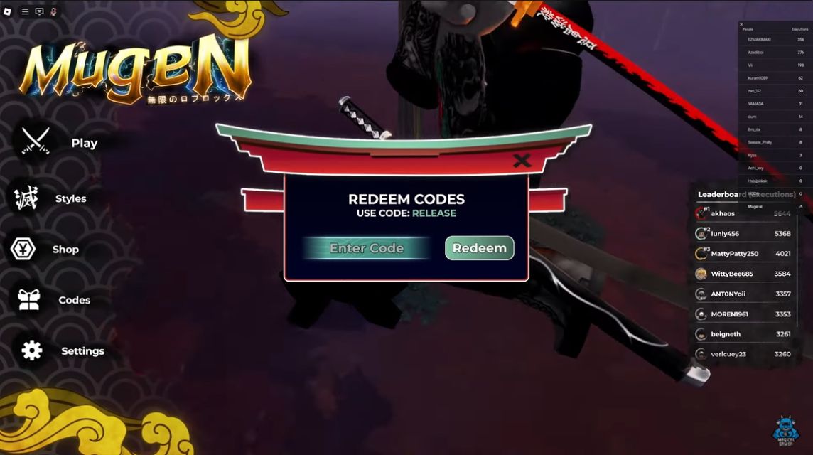 Mugen Codes Roblox