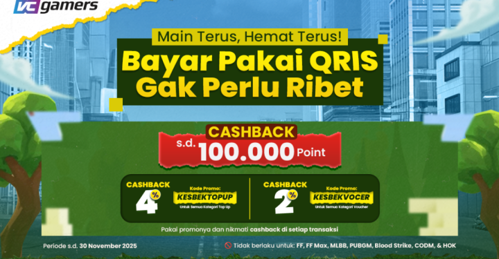 Come on! Top Up All Games at VCGamers, Automatically Get Cashback