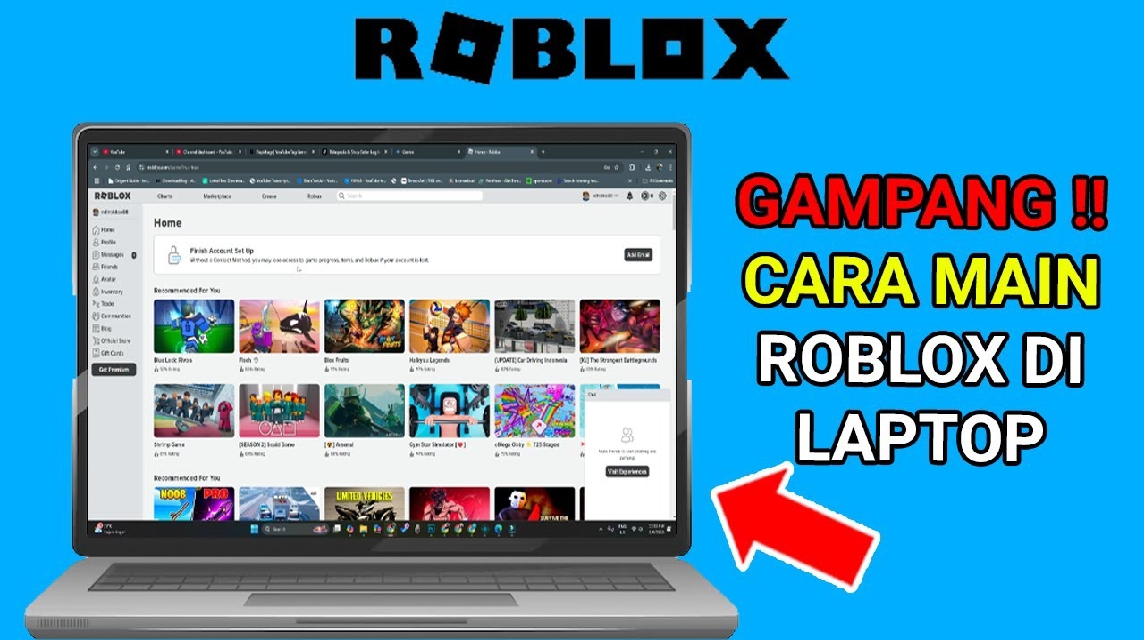 cara main roblox di laptop