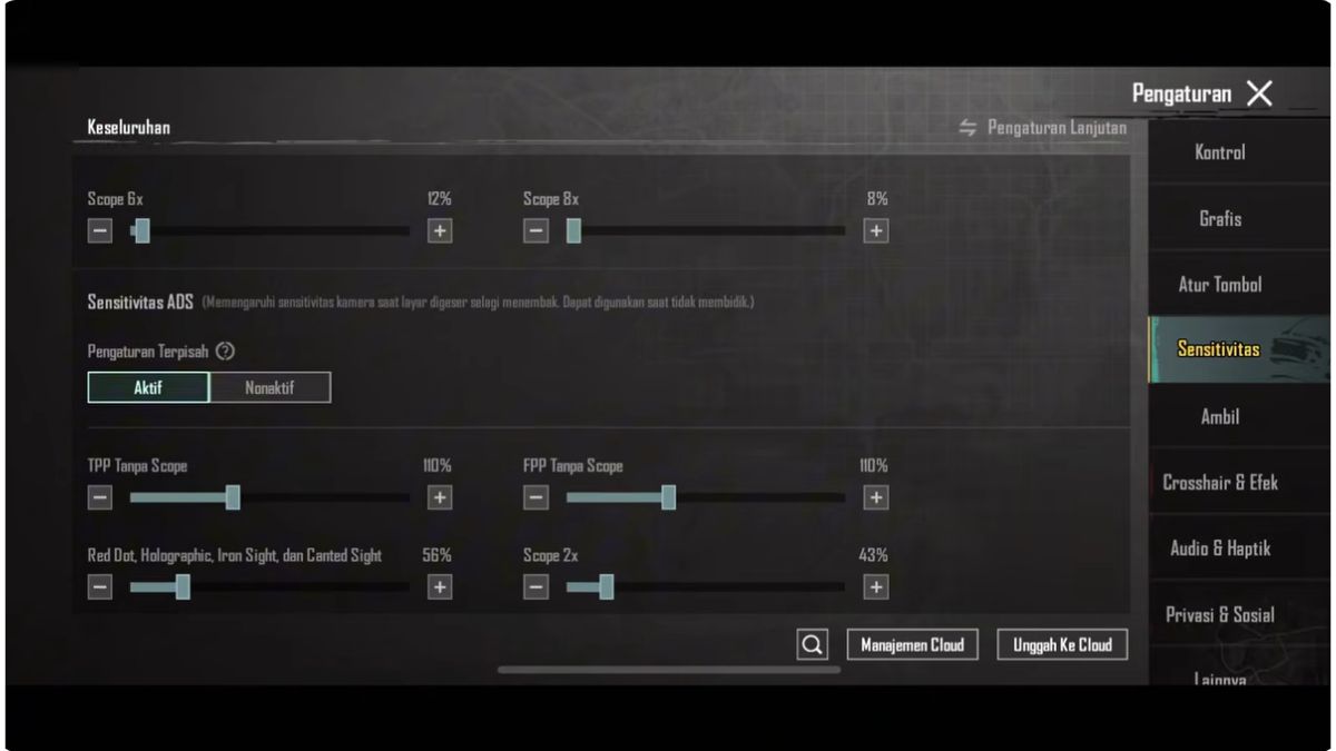PUBG Mobile-Empfindlichkeitseinstellungen