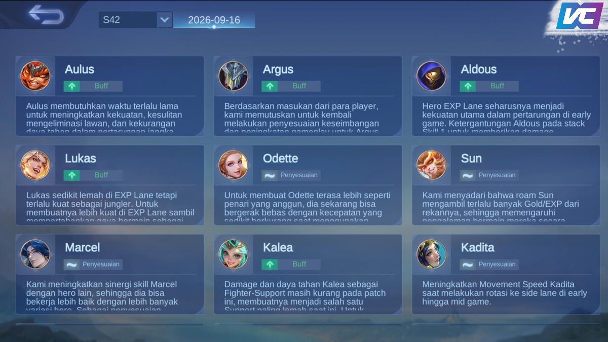 Buffs und Nerfs
