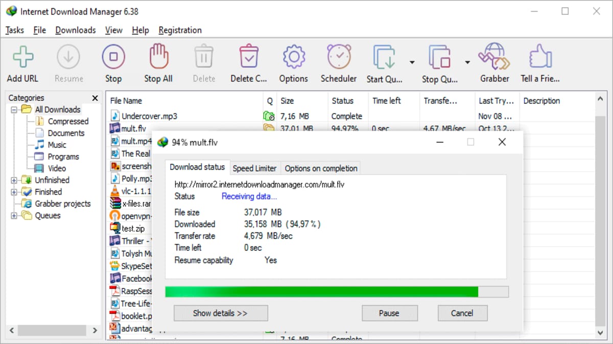 cara mendownload lagu - Internet Download Manager