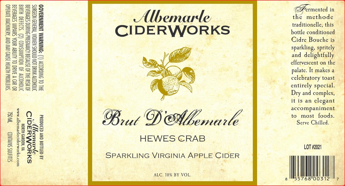 2021 Brut d'Albemarle- Hewes Crab