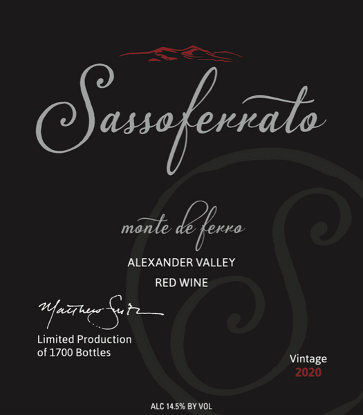 2020 Sassoferrato by Matt Smith Monte de Ferro Alexander Valley Red Wine