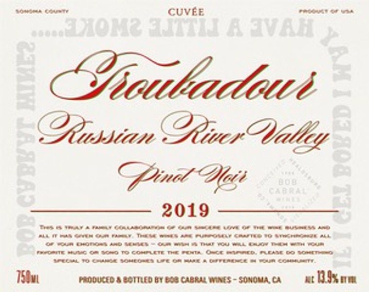 2019 Troubadour Pinot Noir Russian River Valley