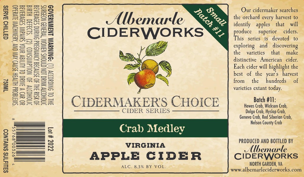 2022 Cidermakers Choice Batch #11, Crab Medley