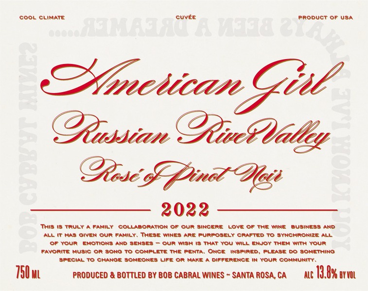 2022 Cuvée American Girl, Rose of Pinot Noir