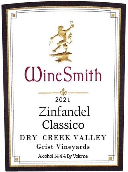 2021 WineSmith Zinfandel Classico, Grist Vineyards