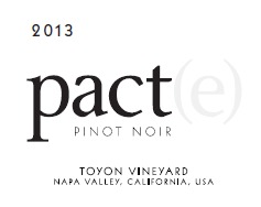 2013 Pinot Noir Pact(e) Toyon Vineyard Napa Valley