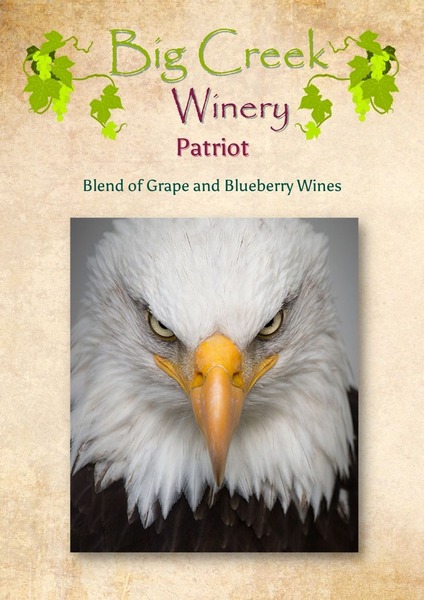 Patriot – Sweet blend of Red Chambourcin, White Muscadine and Blueberry Wines 