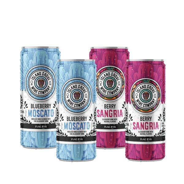 4 PK Island Grove Wine Company Cans