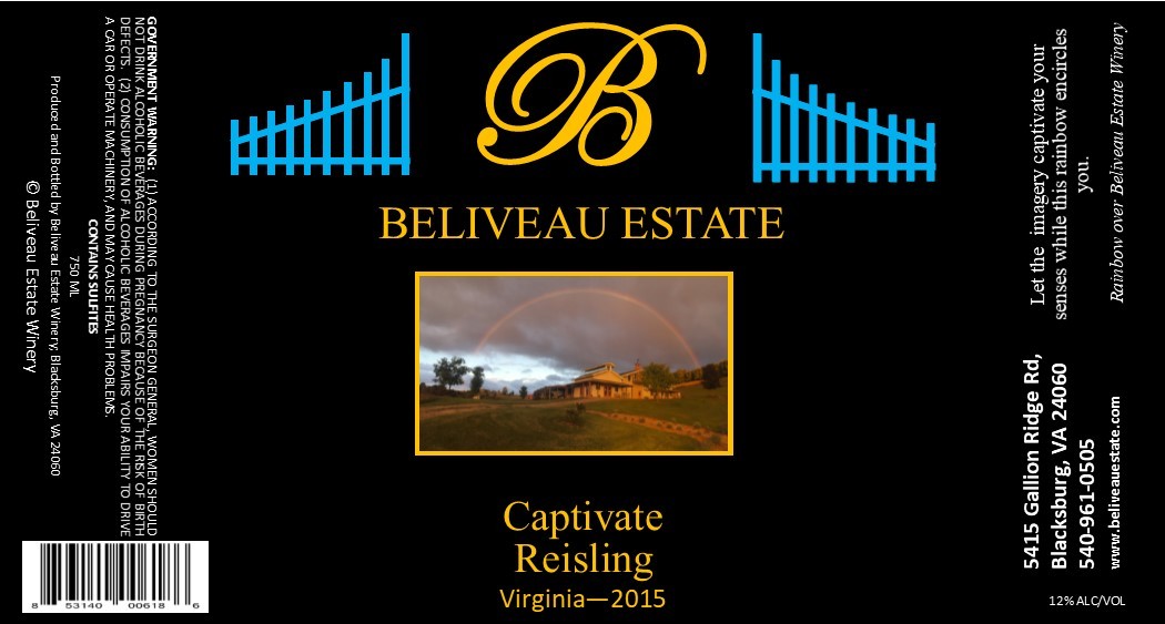 2015 Captivate; Riesling