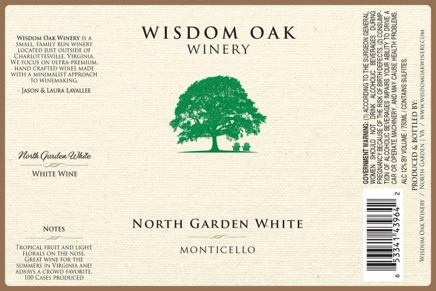 2020 North Garden White (off dry)