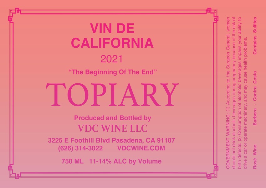 2021 Topiary Rosé