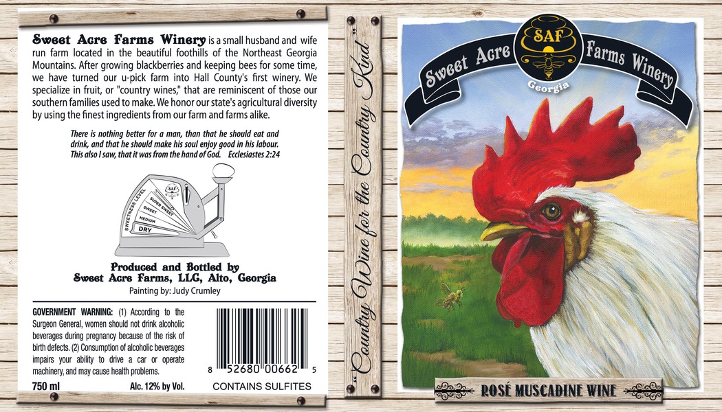 Rosè Muscadine Wine