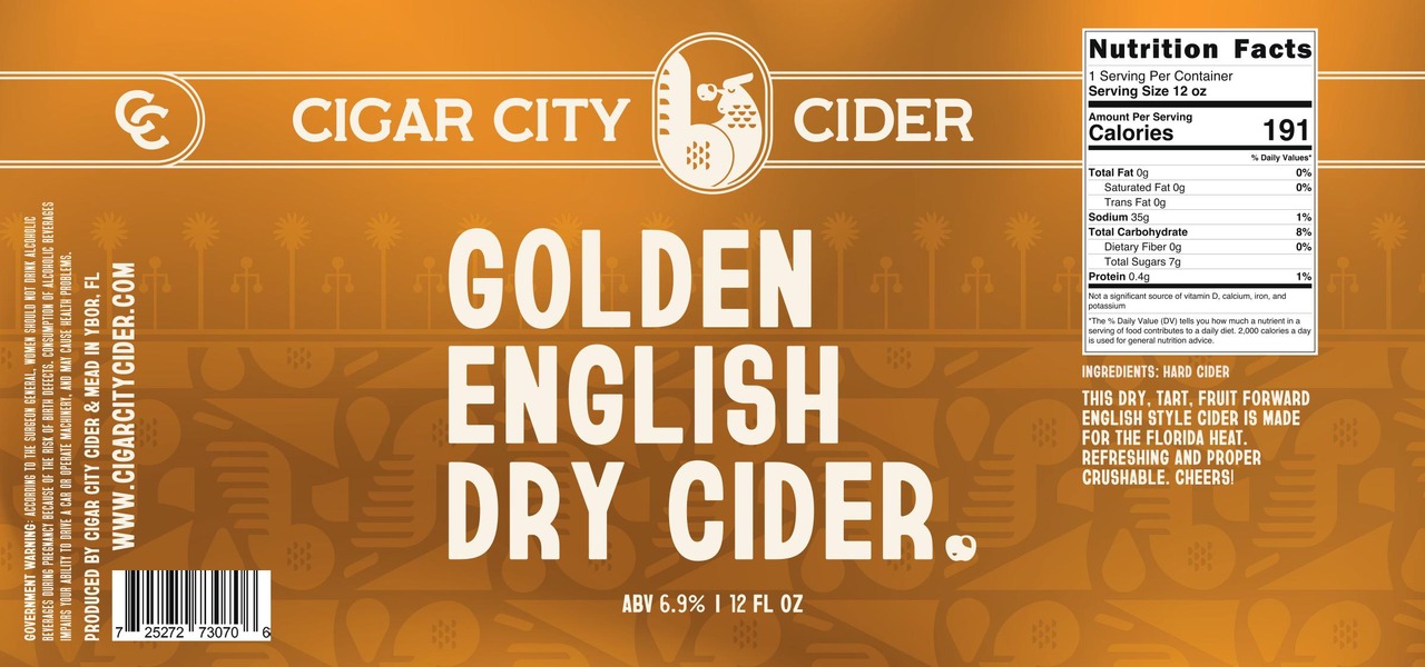 Golden English Dry Cider