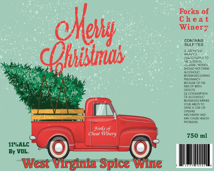 Christmas Label Spice Wine