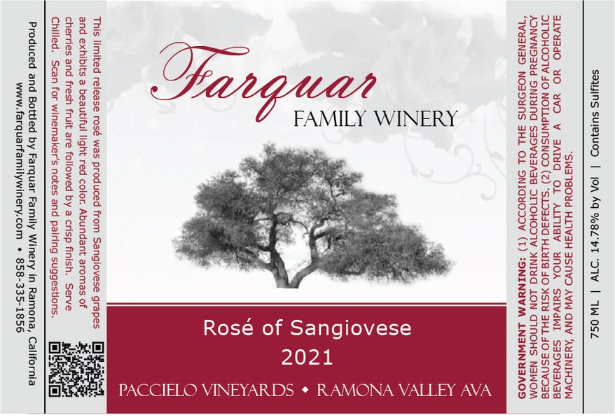 2021 Rose of Sangiovese