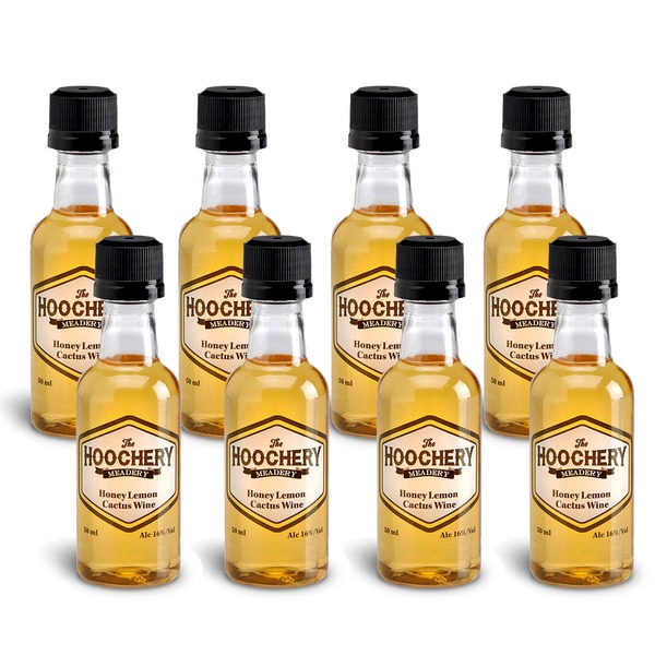 Honey Lemon Cactus Wine Mead (Semi-Sweet) - 8  Bottles: 50 ML Each – 400 ML Total