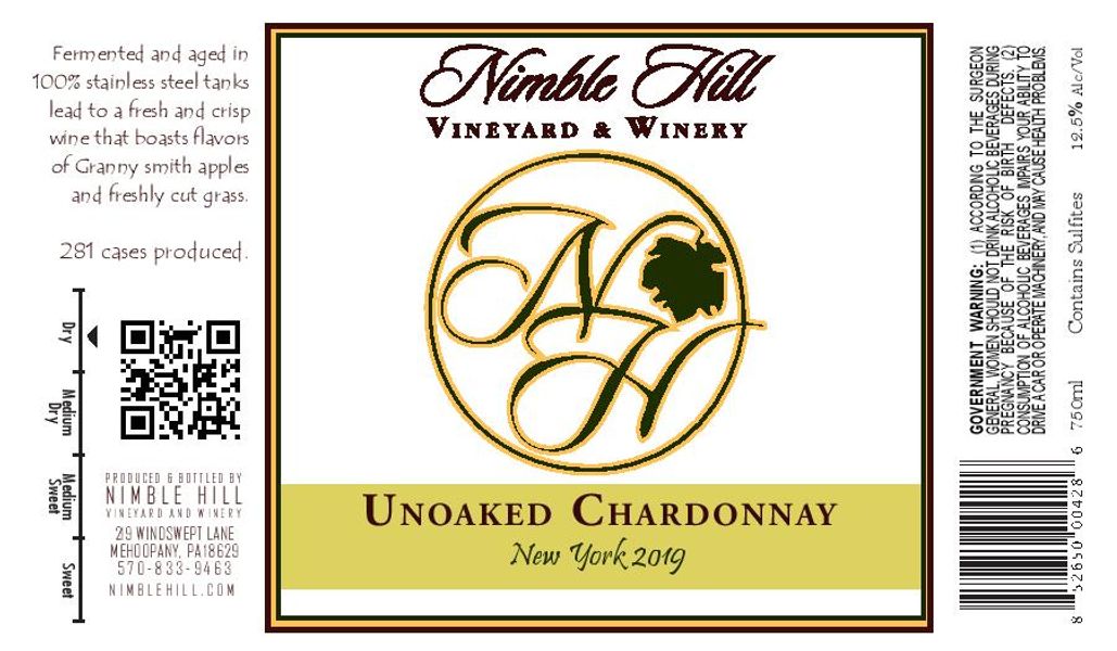 2019 Unoaked Chardonnay