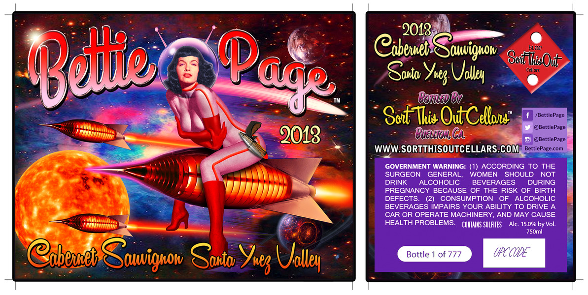 2013 Bettie Page in Space Cabernet Sauvignon