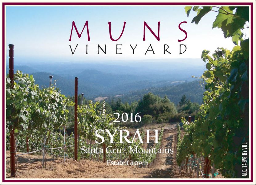 Muns Vineyard 2016 Estate Syrah