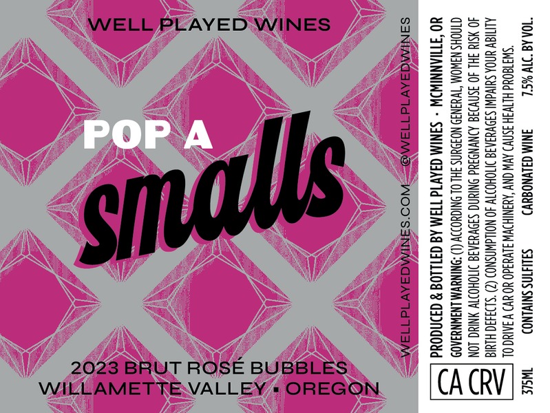 2023 Pop A Smalls Brut Rose Bubbles