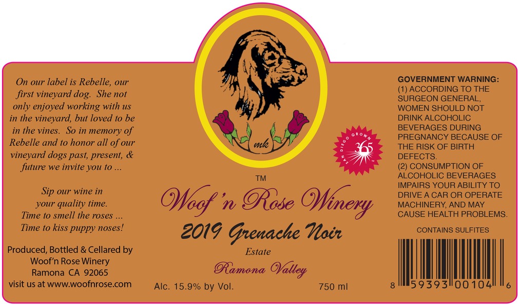 2019 Estate Grenache Noir