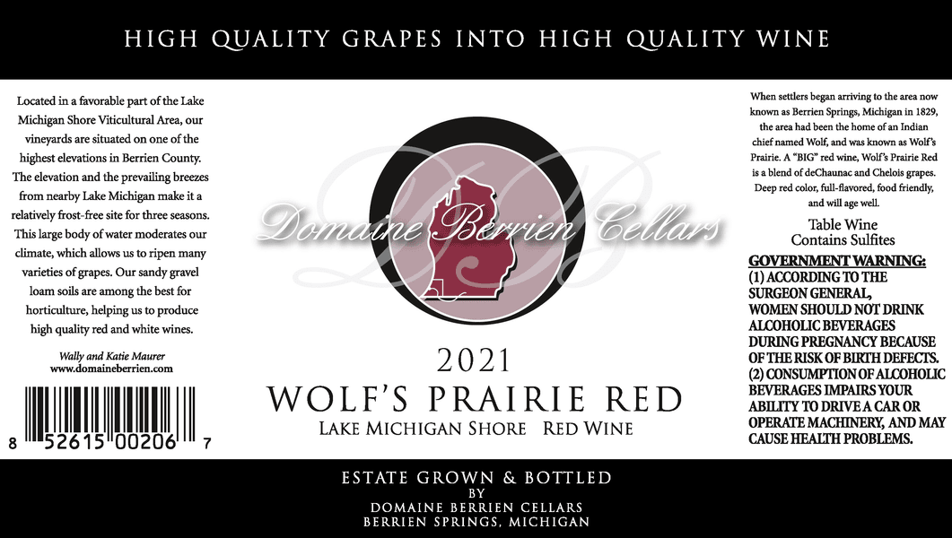 2021 Wolfs Prairie Red