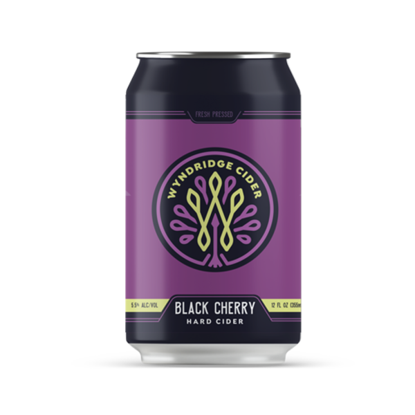 Black Cherry Hard Cider 12oz can 6pk Wyndridge Farm Brewing Cider VinoShipper