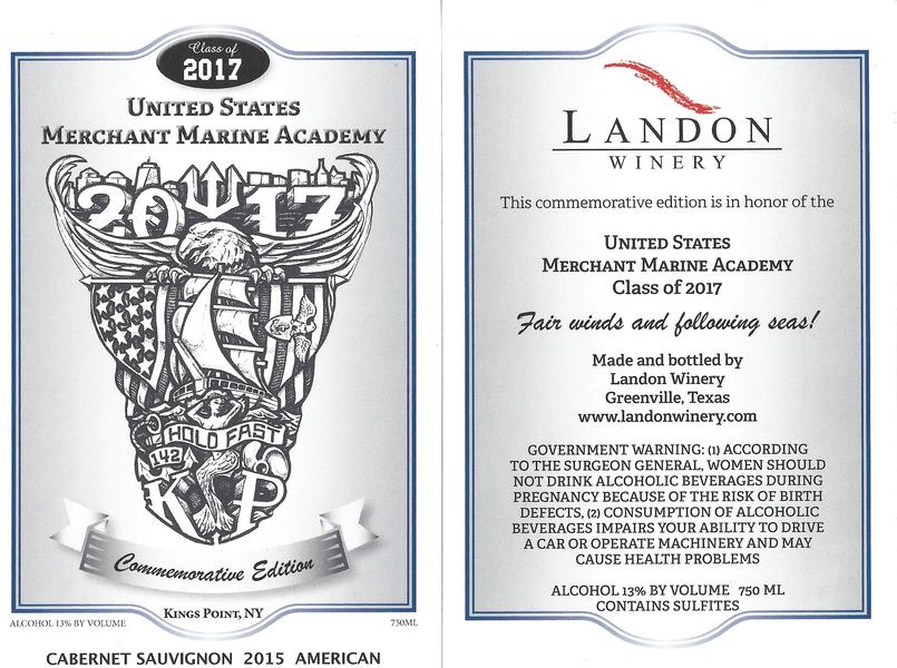 Class of 2017 - U.S. Merchant Marine Academy Cabernet Sauvignon