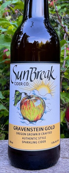 Gravenstein Gold Sun Break Sparkling Cider (5 Stars, CE)