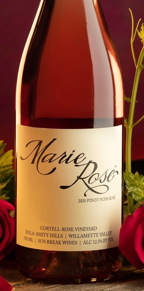2020 Marie Rosé of Pinot Noir Cortell-Rose Vineyard Sun Break Wines