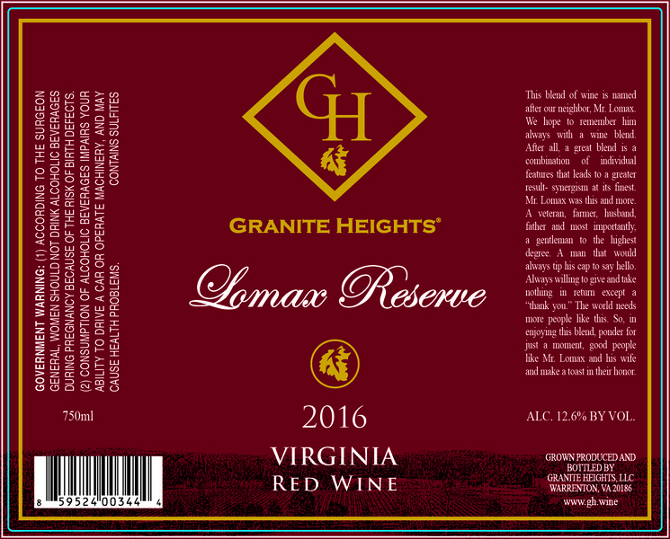 2016 Lomax Reserve