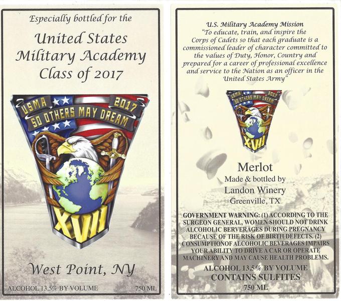 Class of 2017 U.S. Military Academy West Point Merlot