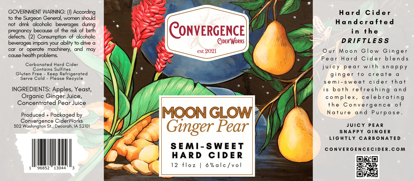 MoonGlow Ginger Pear Hard Cider (4 Pack)