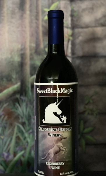 Sweet Black Magic-Sweet Elderberry Wine