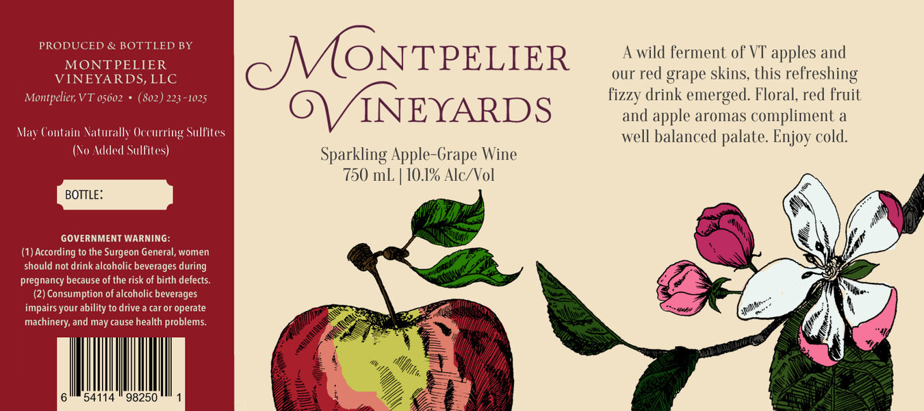 2020 Sparkling Apple Grape Wine - Red