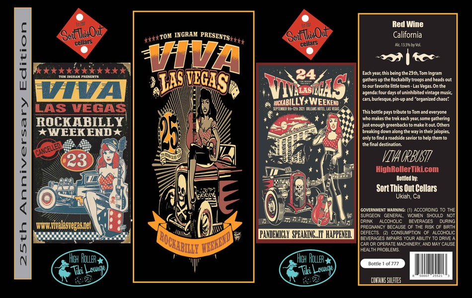 Viva Las Vegas 25th Anniversary Bottle